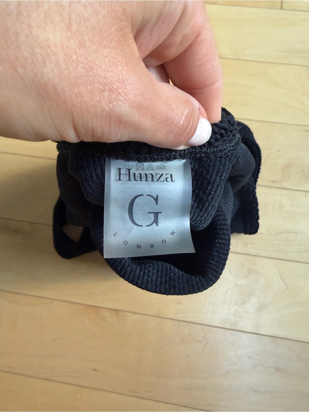 Hunza G Black Textured One-Piece Swimsuit - Picture 5 of 5
